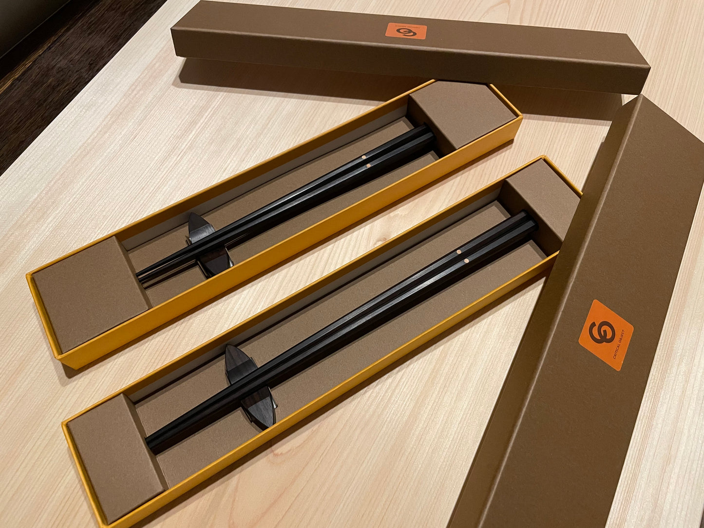 Critical object Ebony Moribashi and chopsticks with rest