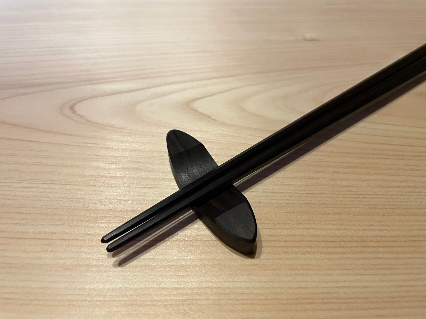 Critical object Ebony Moribashi and chopsticks with rest