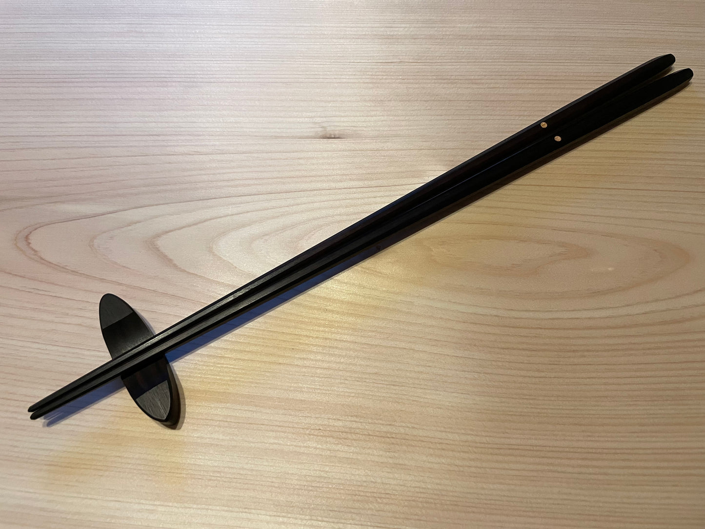 Critical object Ebony Moribashi and chopsticks with rest