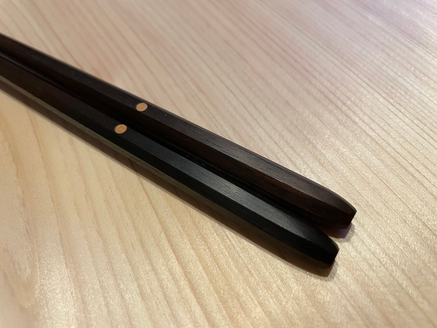 Critical object Ebony Moribashi and chopsticks with rest