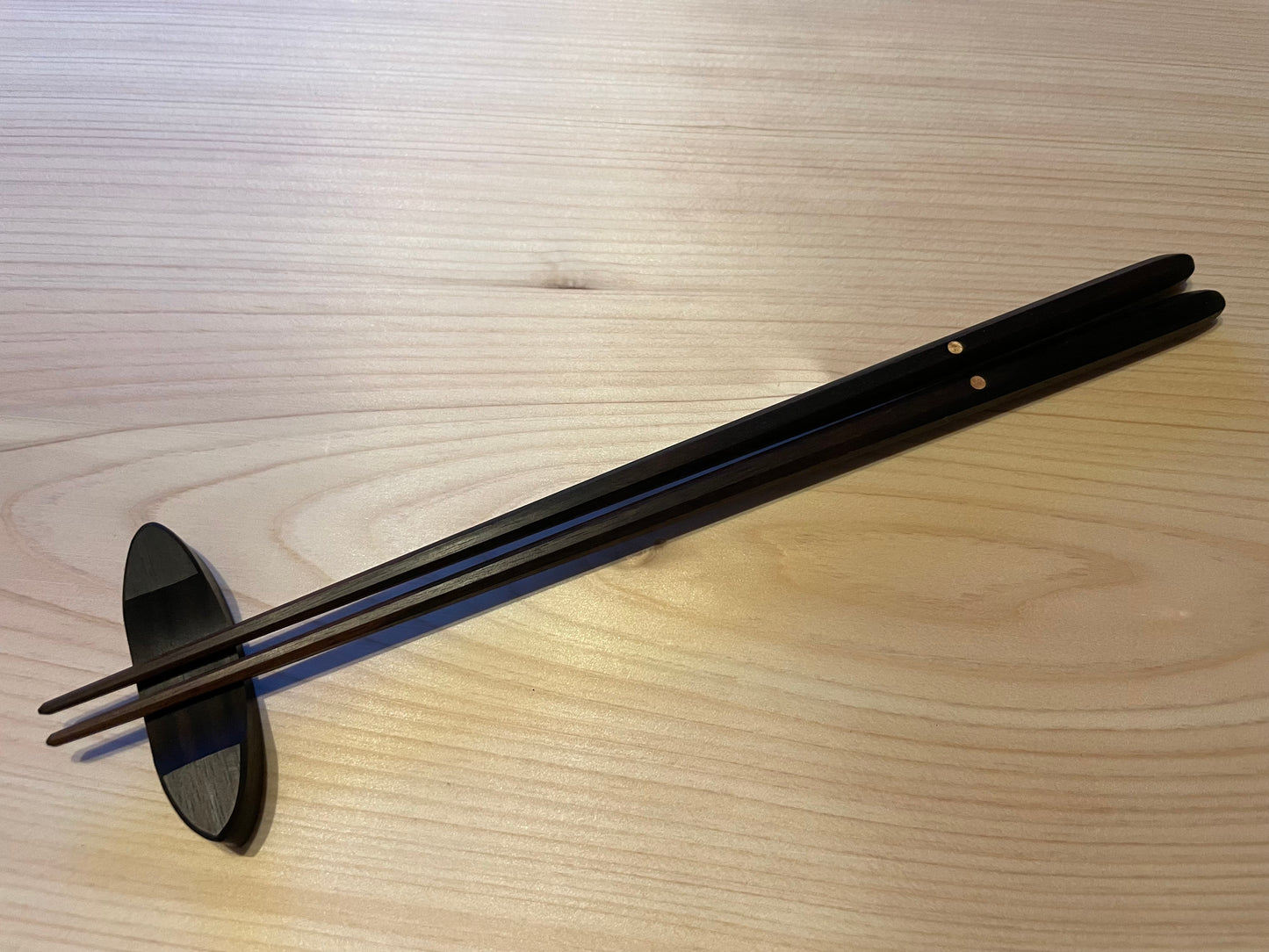 Critical object Ebony Moribashi and chopsticks with rest