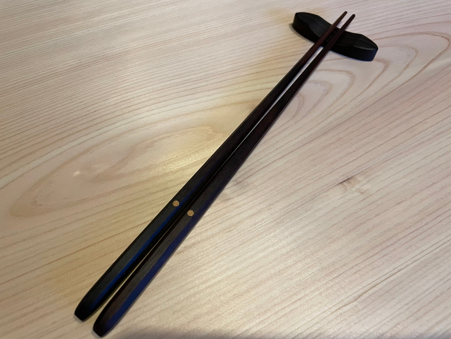 Critical object Ebony Moribashi and chopsticks with rest