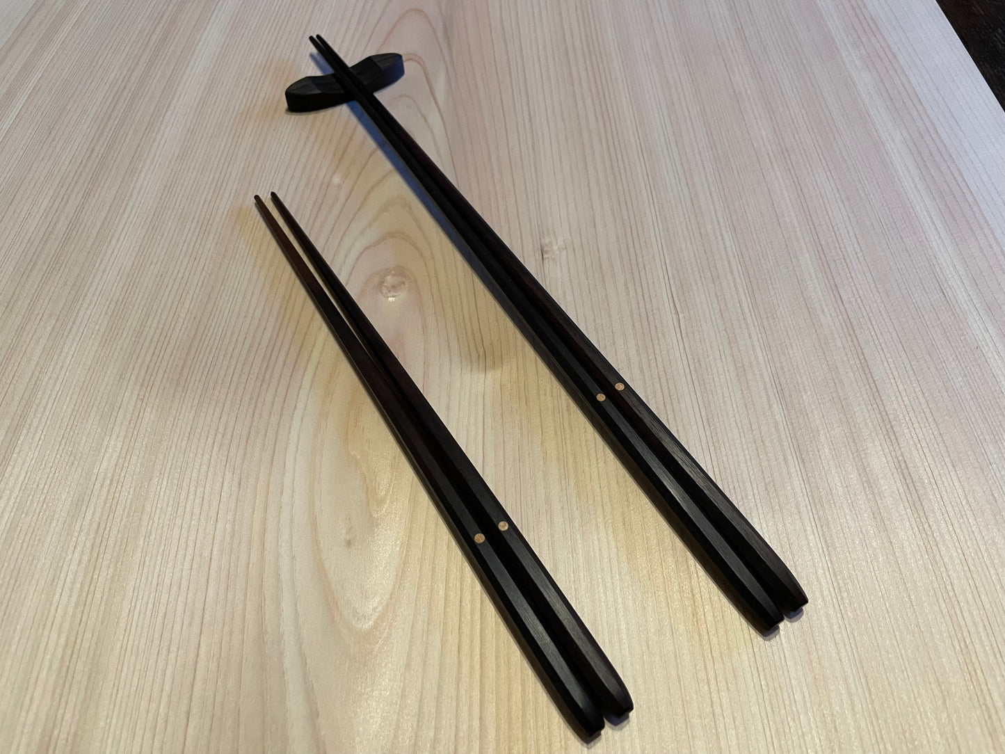 Critical object Ebony Moribashi and chopsticks with rest