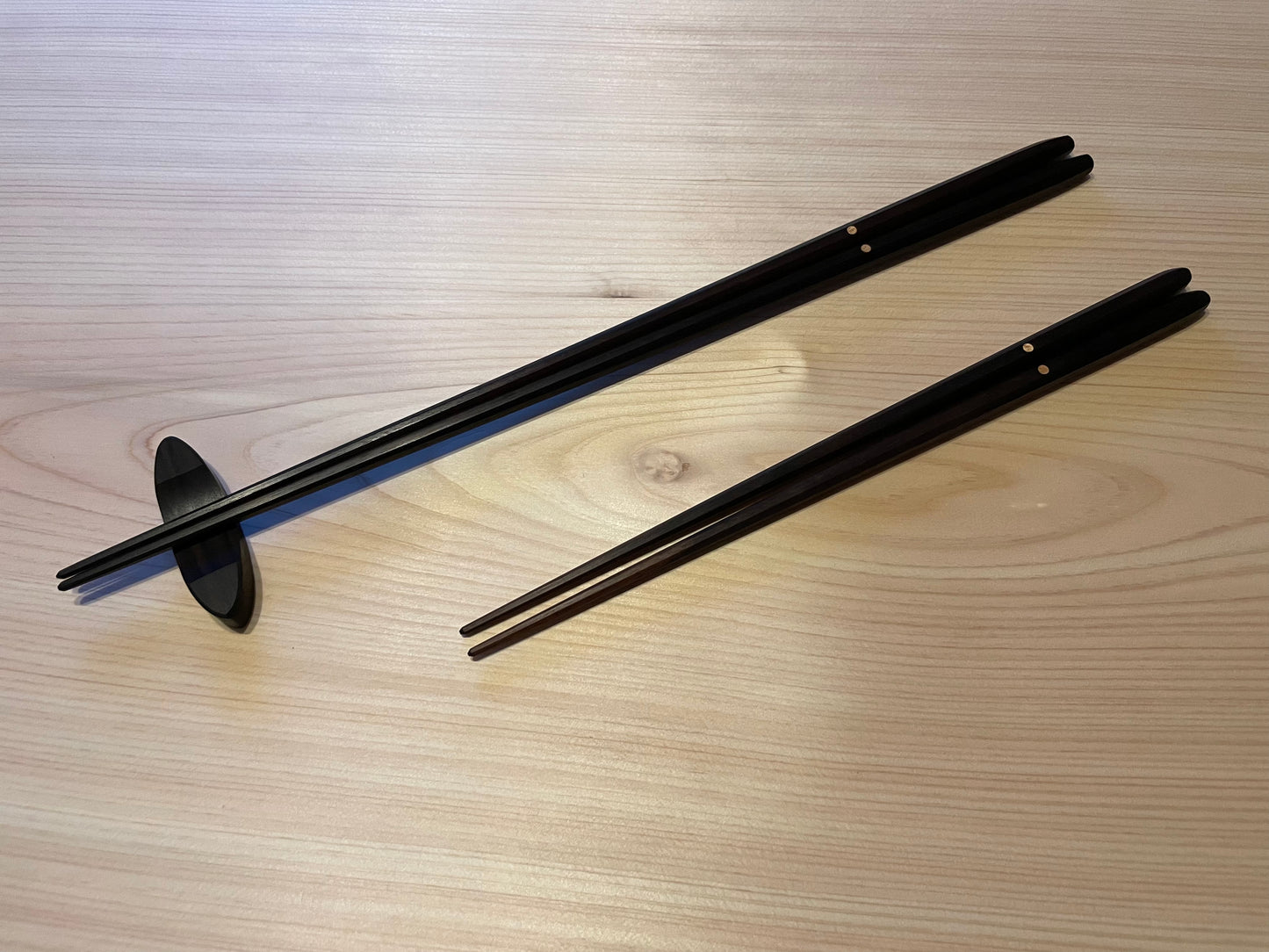 Critical object Ebony Moribashi and chopsticks with rest